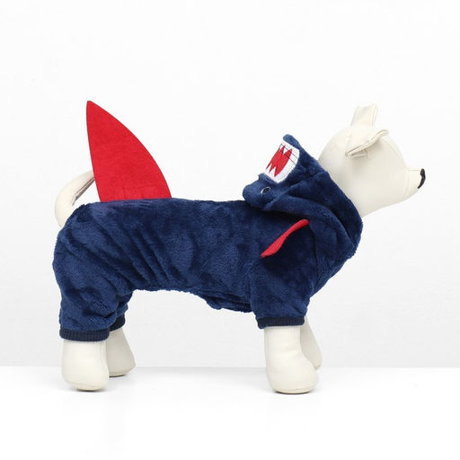 Комбинезон Акула с капюшоном, размер XS (ДС 20 см, ОГ 30 см, ОШ 20 см), синий - Simaland фото 12