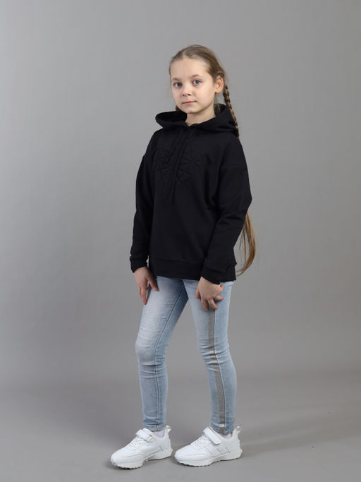 CSJG 64026-22-433 Толстовка для девочки,черный