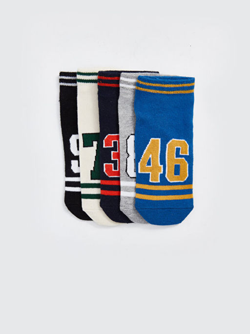 Desenli Erkek ?ocuk Soket ?orap 5li