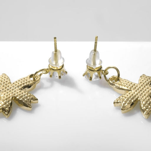 Серьги со стразами Цветы литл, цвет белый в золоте - Queen fair фото 2