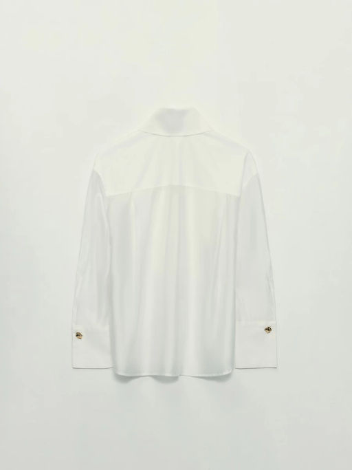 Блузка с манишкой из хлопка и тенселя / Zarina