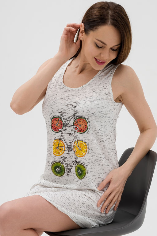 Ночная сорочка из кулирки Fruits&bikes берёзка - Амадэль фото 3