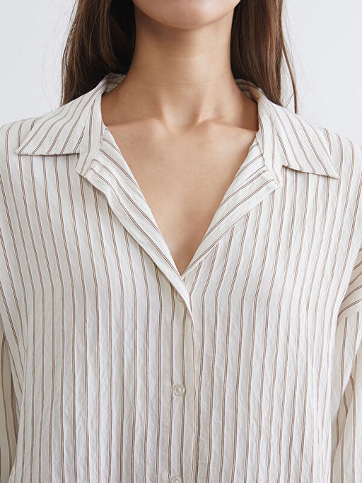 ?izgili Oversize Kad?n G?mlek