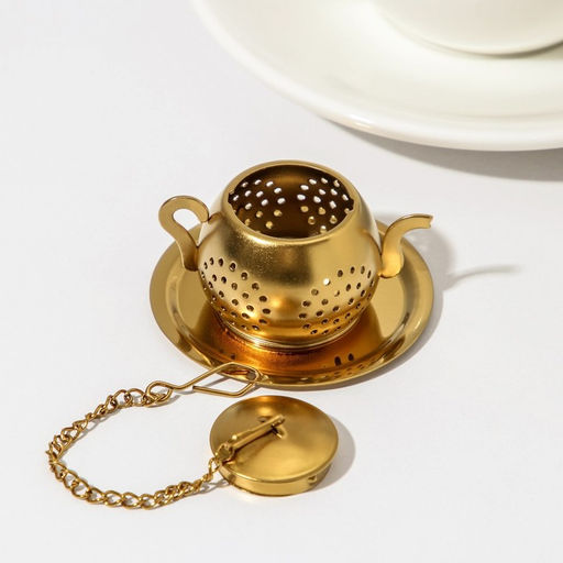 Сито для чая Goldie, чайник, золотистое