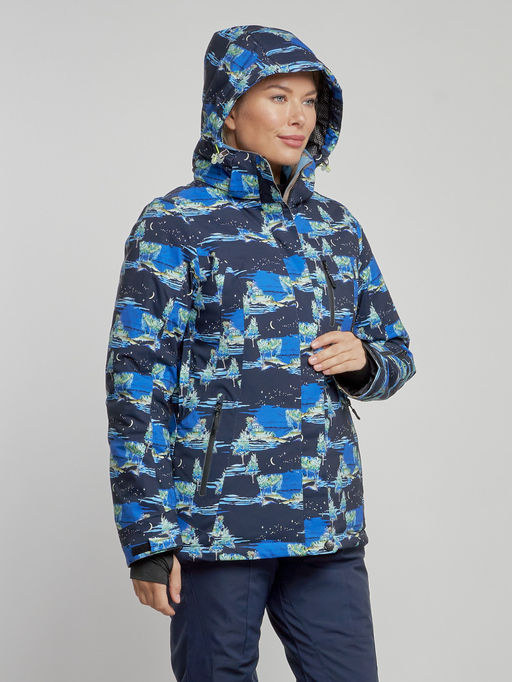 Горнолыжная куртка женская зимняя темно-синего цвета 3320TS - Mtforce фото 2