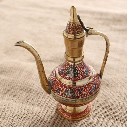 Чайник «Узоры», 13×7.5×16 см, латунь