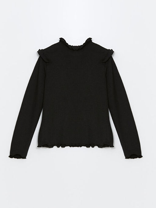 Dik Yaka K?z ?ocuk Ti??rt - Waikiki фото 2