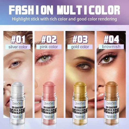 SADOER ?Хайлайтер-стик для сияющего покрытия 3D Contour Highlighter, тон 04