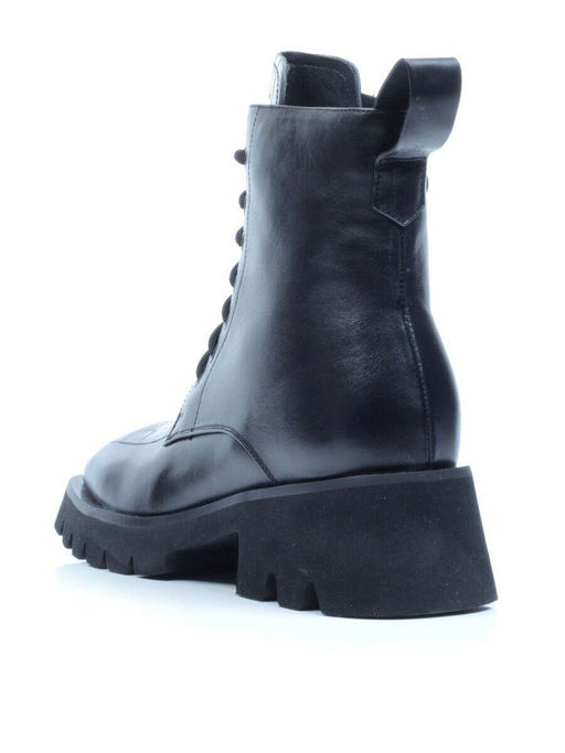 01-CG34-1 BLACK Ботинки демисезонные женские (натуральная кожа, байка)