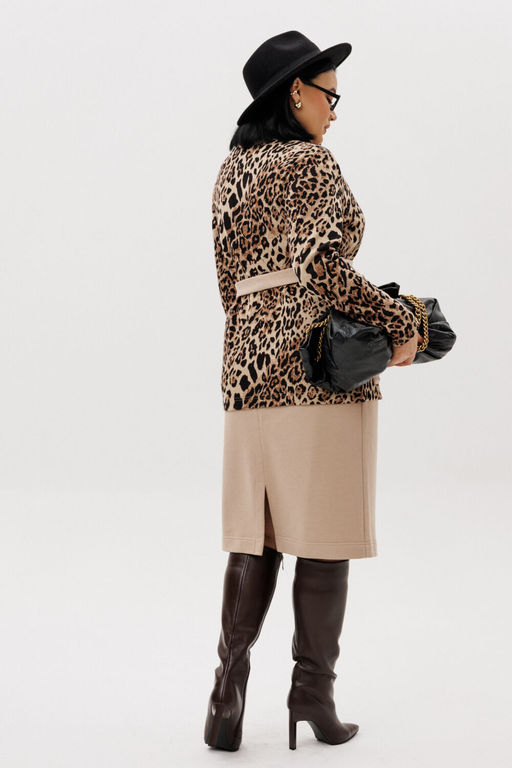 Костюм Anastasia 1293 бежевый (анималистический принт) фото 3