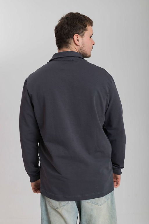 Толстовка-поло М125098с серый - Елена фото 5