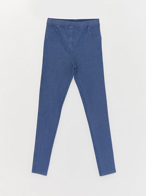 Beli Lastikli Basic K?z ?ocuk Tayt Pantolon