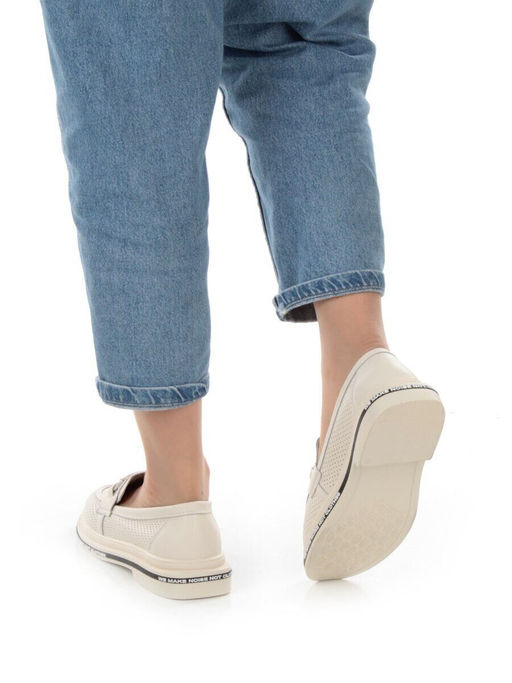 03-PDD170-2 BEIGE Лоферы женские (натуральная кожа)