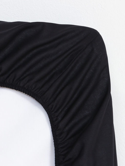 Простыня на резинке Этель 180*200*25, цв.черный, 100% хлопок, поплин 125г/м2  фото 9