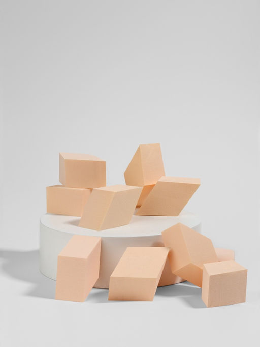 Цена за 2 шт. Спонжи для макияжа «Ромбы», набор - 10 шт., 4.5×2.5 см, бежевые