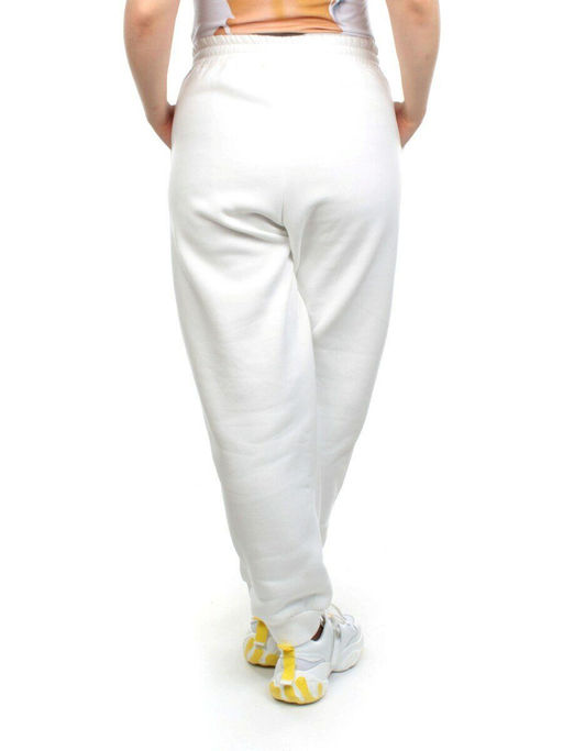 M053 WHITE Брюки спортивные женские на флисе (100% хлопок) 7986 - Fashion фото 5