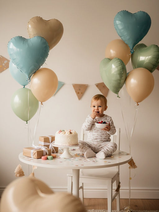 Цена за 2 шт.Воздушные шары фольгированные 17 Сердце, голубой сатин, набор 5 шт. - Страна карнавалия фото 10