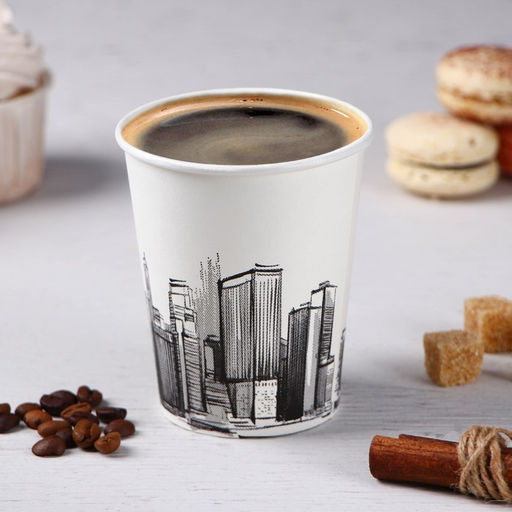 Цена за 50 шт. Стакан бумажный Город светлый , 250 мл, d=8 см - Simaland фото 2