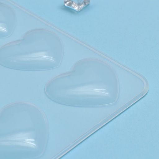 Форма для шоколада Доляна Сердечки, силикон, 20?17.5?0.6 см, 9 ячеек (5.5?5 см), прозрачная  фото 11