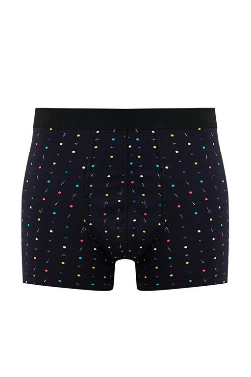 Siyah 3l_ Paket Desenli/D_z Pamuklu Boxer TMNAW25BX00009 - Trendyolmilla фото 2
