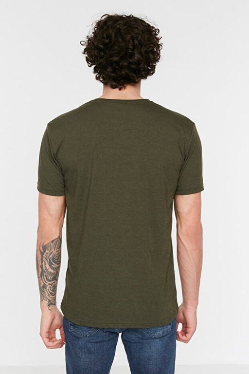Haki Regular/Normal Kesim K_sa Kollu T-Shirt TMNSS22TS0271 - Trendyolmilla фото 2