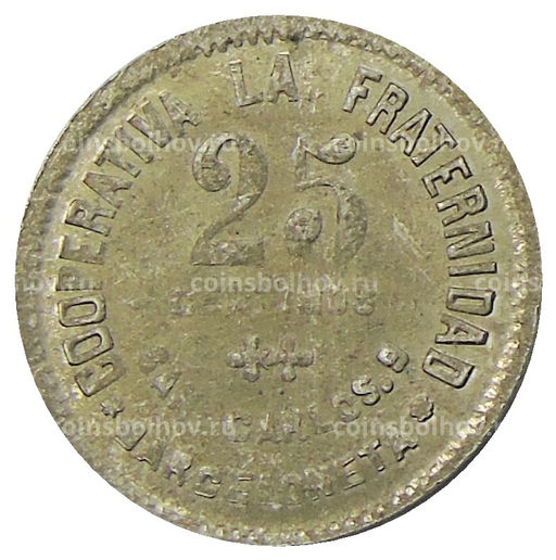 Монета 25 сентимо 1923 года Испания  Барселона