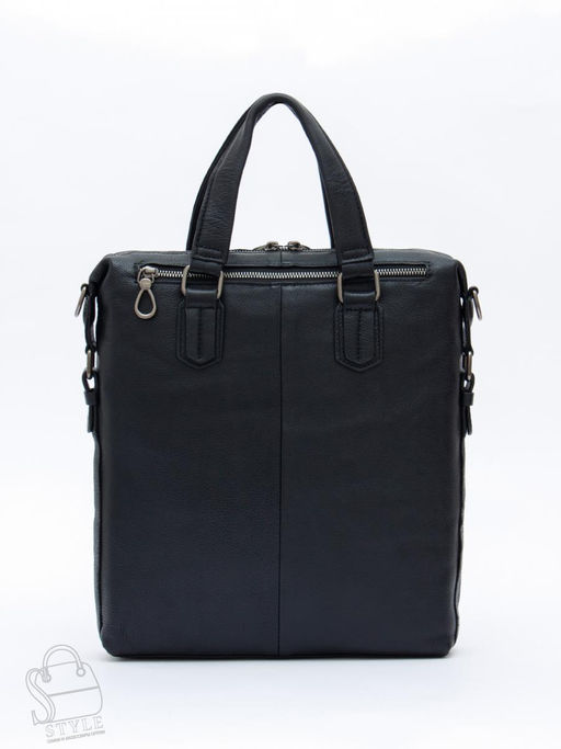 Сумка мужская кожаная 11885Z black  Zinimsk