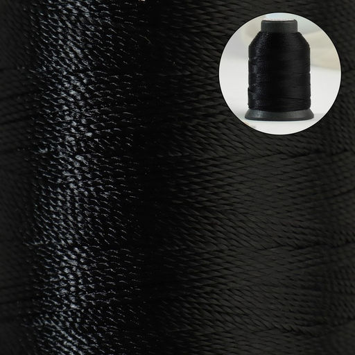 Цена за 5 шт. Нитки обувные, 170 Л, 150 м, цвет чёрный
