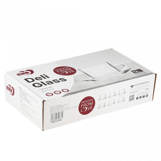 Чашка стеклянная Либерика 210мл, д8см, h6,5см, с блюдцем д13,4см, h2,1см, набор 6пар, в коробке, Дели Гласс (Deli Glass) (Китай) - Домашняя мода фото 4