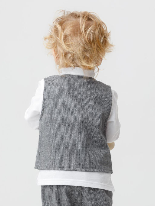 КР 302754/серый меланж 1013 Н075 к570 жилет д/мал яс