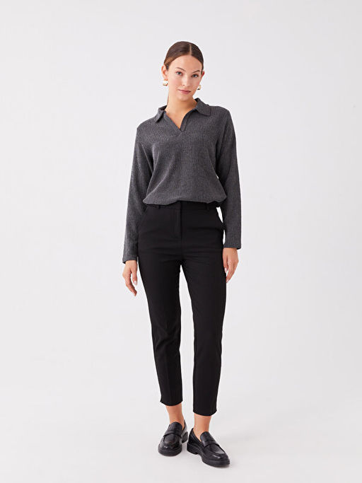 Kad?n Dar Fit D?z Pantolon