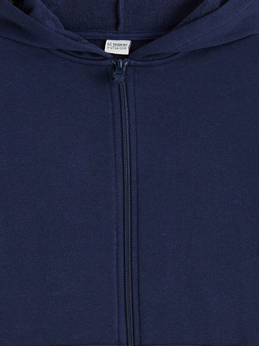 Uzun Kollu K?z ?ocuk Fermuarl? Sweatshirt