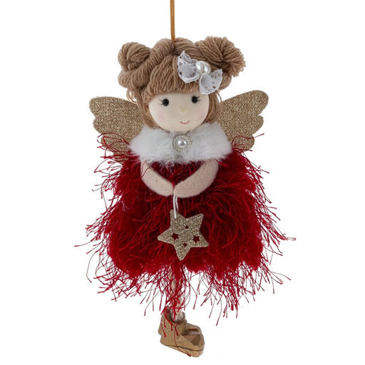 Изделие декоративное подвесное "Девочка-ангел", L8 W4 H15 см, 3в.