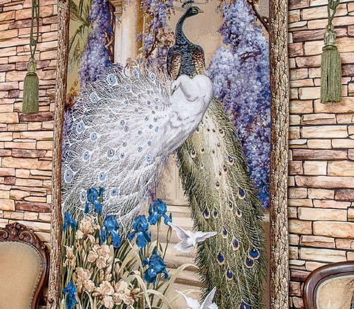 Павлиний дуэт - гобеленовое панно - Гобеленглавснаб фото 2