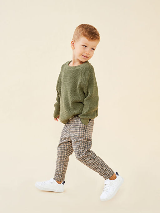 Beli Lastikli Ekose Desenli Erkek Bebek E?ofman Alt? - Waikiki фото 2