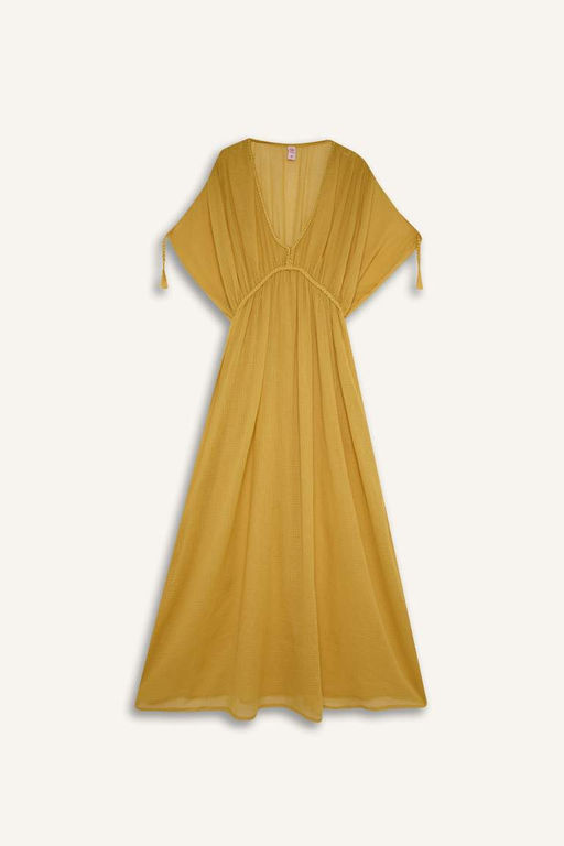 Fall in Love Regular Fit Pamuklu Plaj Elbisesi - Defacto фото 2