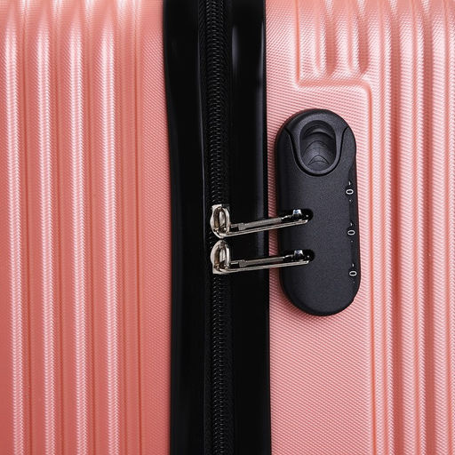 Чемодан малый 20, отдел на молнии, кодовый замок, цвет розовый - Simaland фото 7