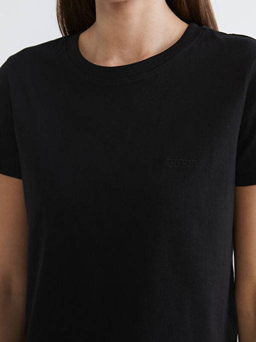 Bisiklet Yaka Kad?n Ti??rt