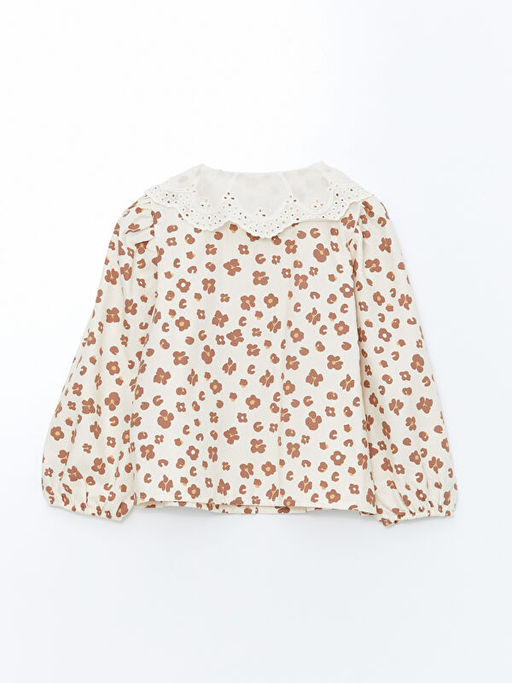 Bebe Yaka ?i?ekli K?z Bebek G?mlek ve ?ort Etek 2li Tak?m - Waikiki фото 3