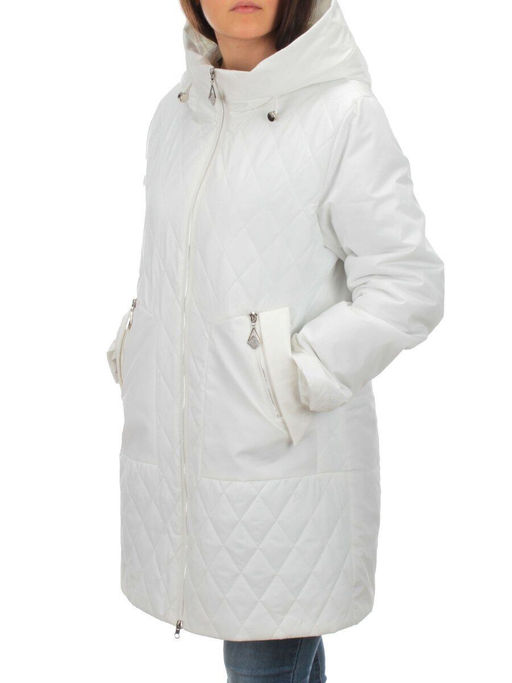 M8528 WHITE Куртка демисезонная женская (100 гр. синтепон) Maria - Фабричный китай фото 3