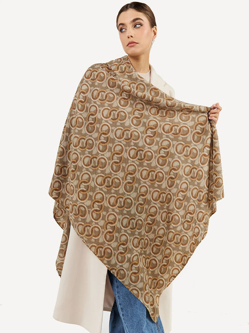 Большой, мягкий, тонкий и очень нежный двусторонний палантин с рисунком - Tantino фото 4