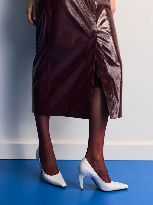 Юбка миди из искусственной кожи / Zarina