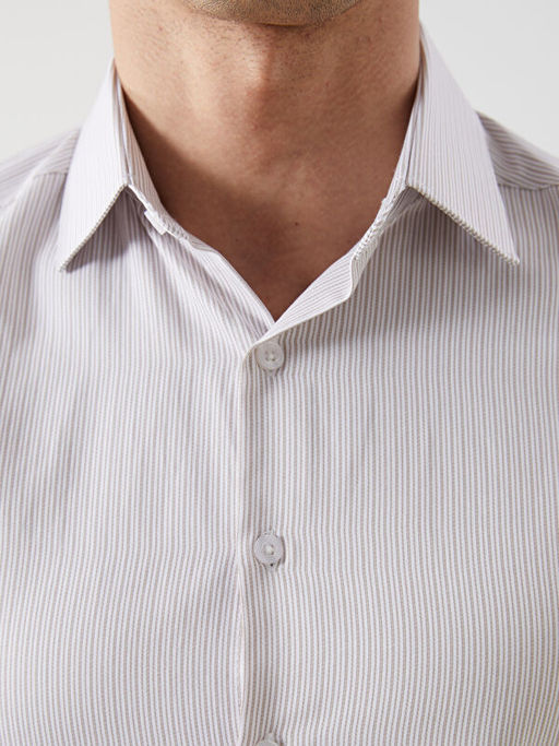 Slim Fit Uzun Kollu ?izgili Arm?rl? Erkek G?mlek