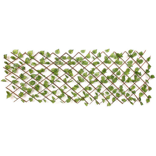 Забор декоративный "Листья плюща" при ширине 2 м высота 0,95 м (h-1,2м в сложенном), Зеленый