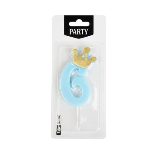 Свеча Цифра корона / KL-4 /уп 12/720/ голубая (0) - Галеонтрейд фото 8
