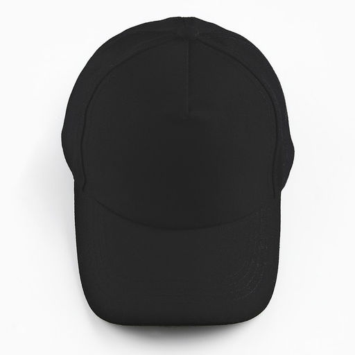 Кепка женская однотонная, цвет чёрный, х/б, р-р- 54