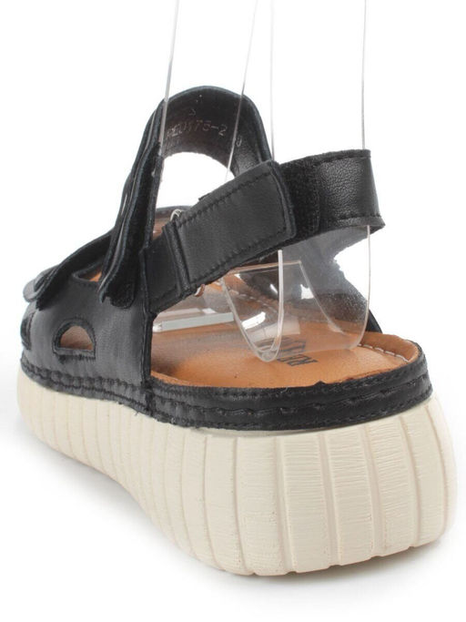 08-PED175-2 BLACK Босоножки женские (натуральная кожа)