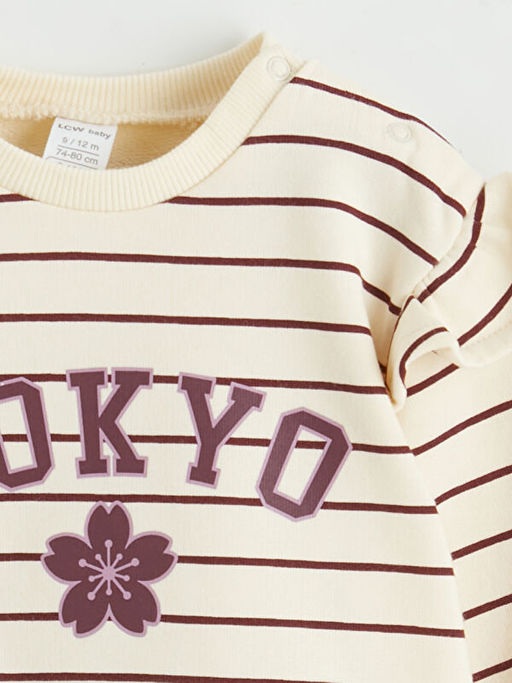 Tokyo Bask?l? K?z Bebek Sweatshirt ve Tayt Tak?m
