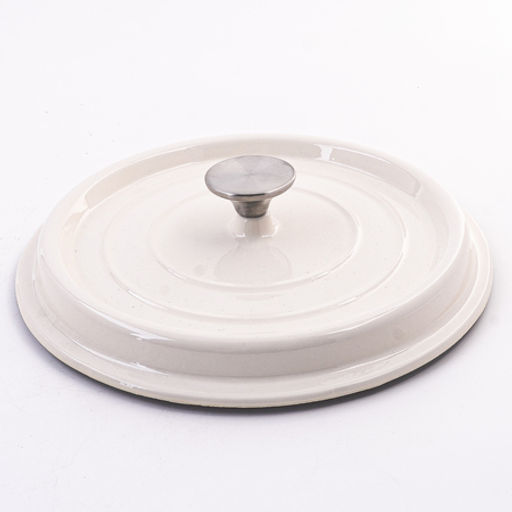 40632 Кастрюля чугун 3,6 л эмаль/покрытие белая MB (х2) - Mayer&boch фото 3