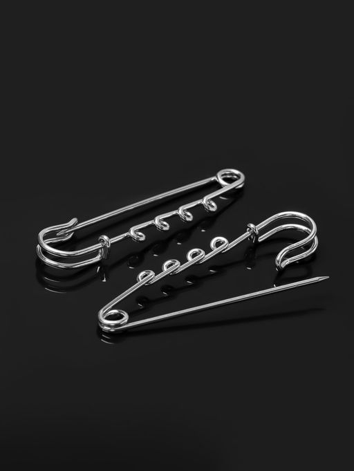 Булавка для подвесок PO-065 №03, (набор 2 шт.) 70?20?7 мм, серебра